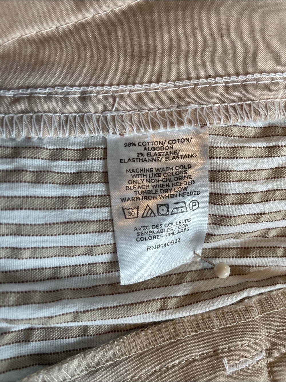 Loft Women’s Seersucker Stripe Pants - Riviera Slim size 14 - Picture 3 of 8